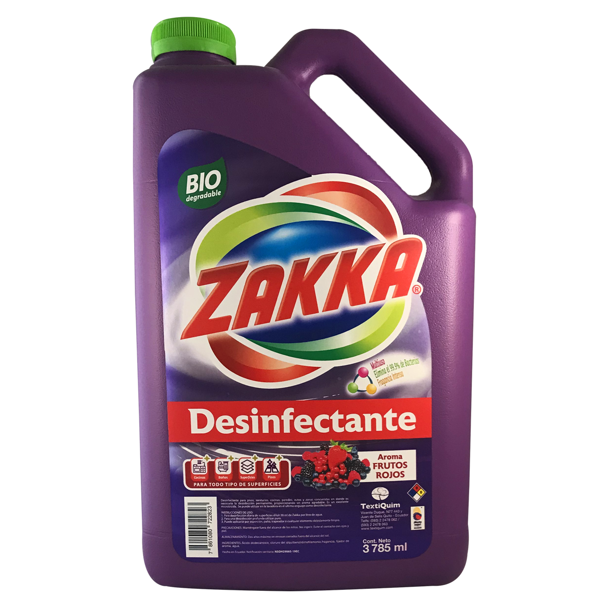Desinfectante ZAKKA Frutos Rojos 3785ml