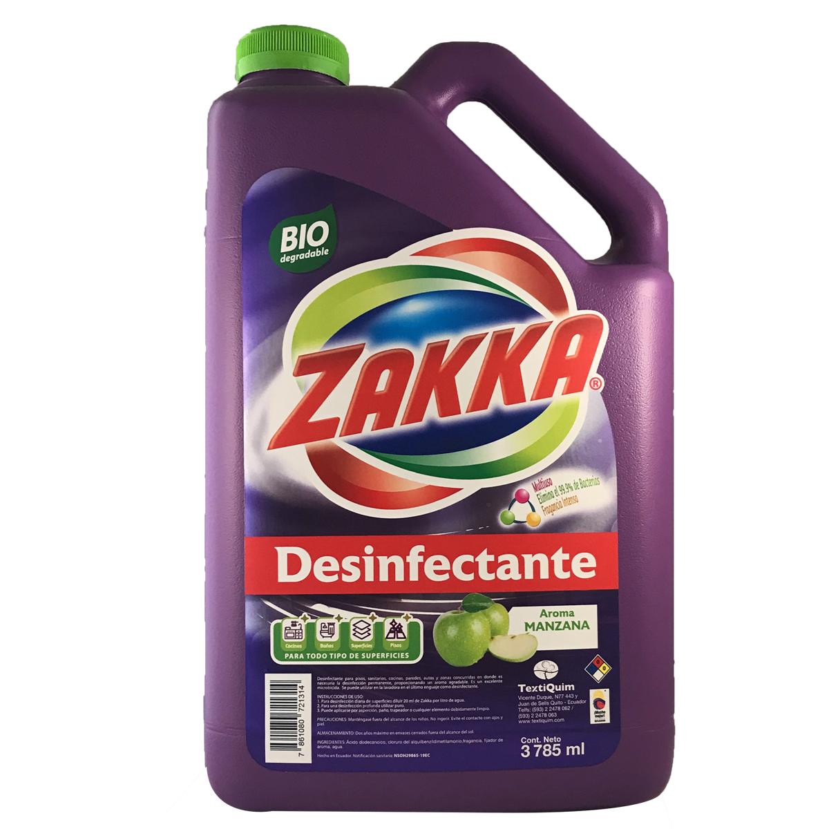 Desinfectante ZAKKA Manzana 3785ml