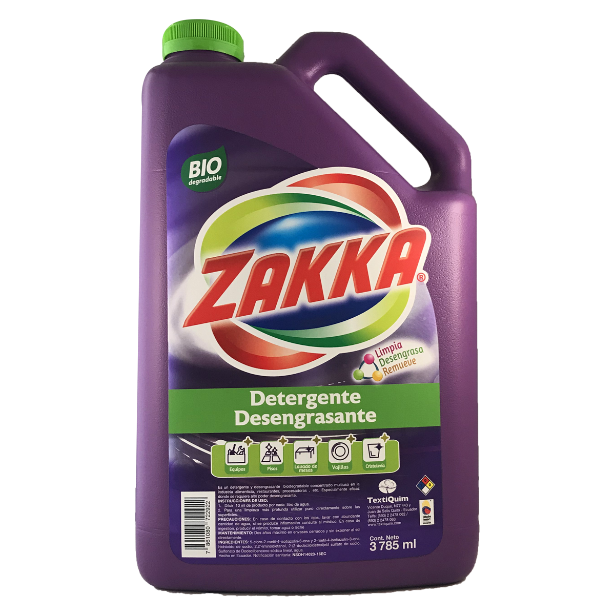 Detergente Desengrasante ZAKKA 3785ml