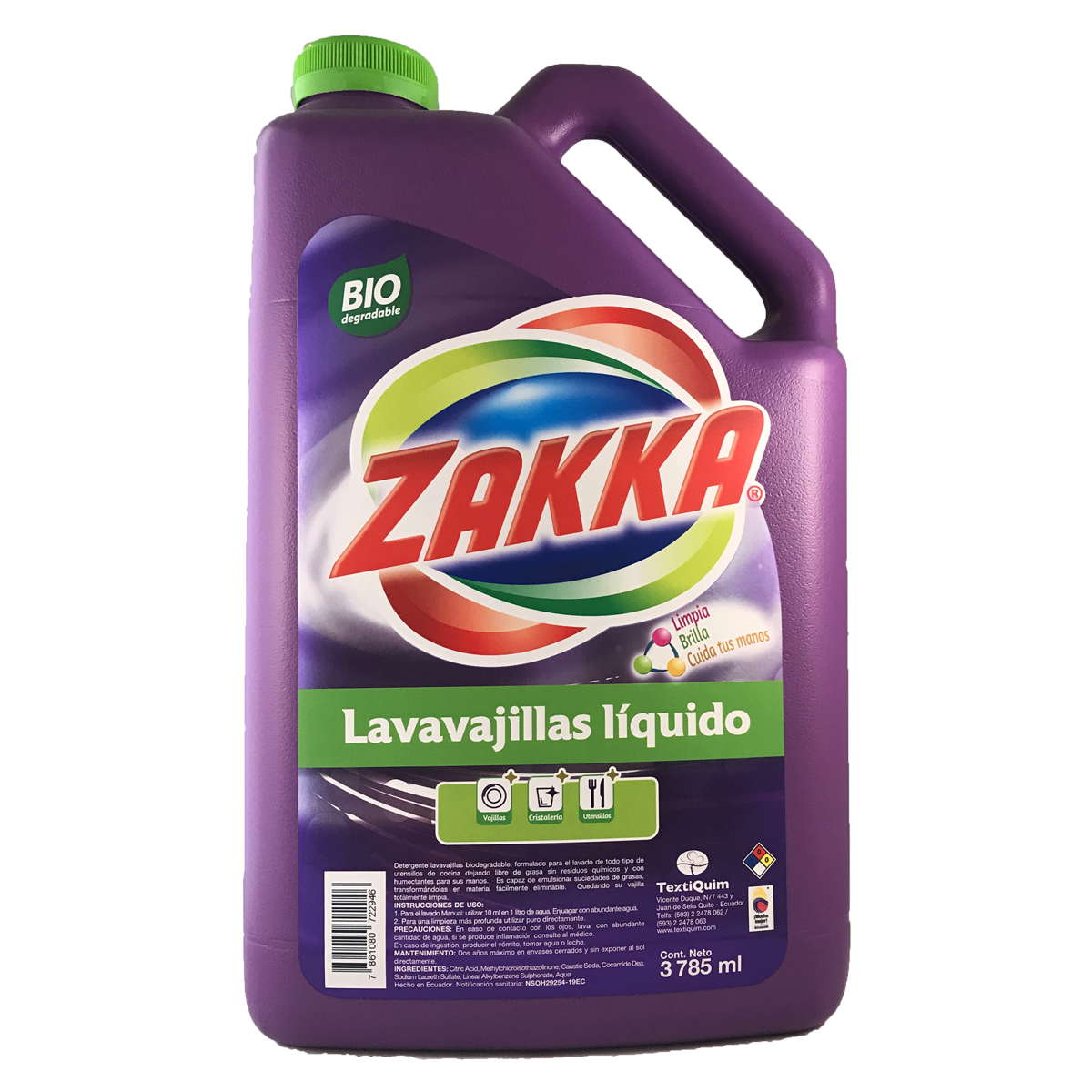 Lavavajillas Liquido ZAKKA 3785ml