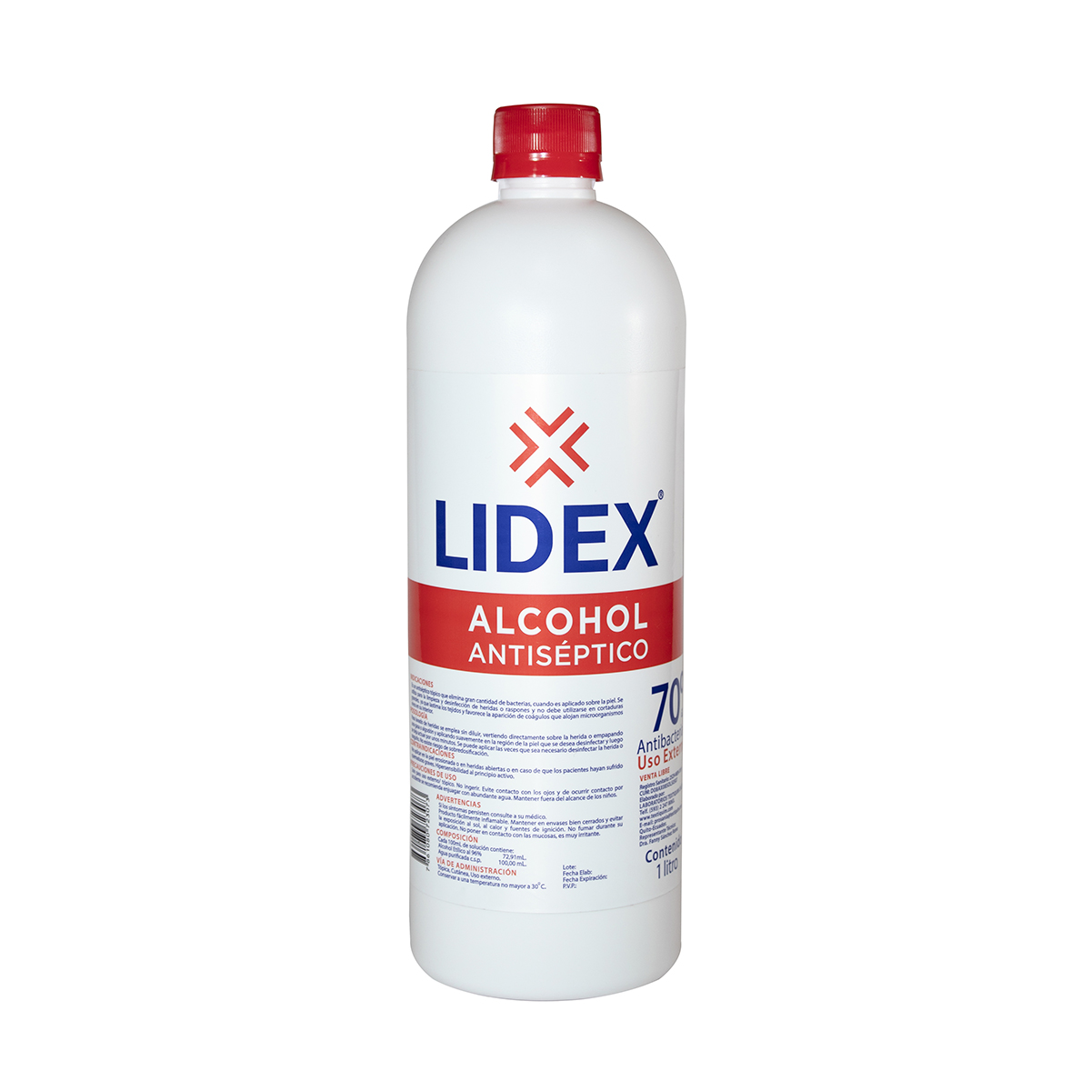 LIDEX ALCOHOL ANTISEPTICO 1000ML