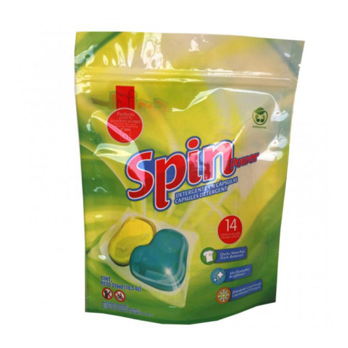 Detergente en Cápsula SPIN 14unid.