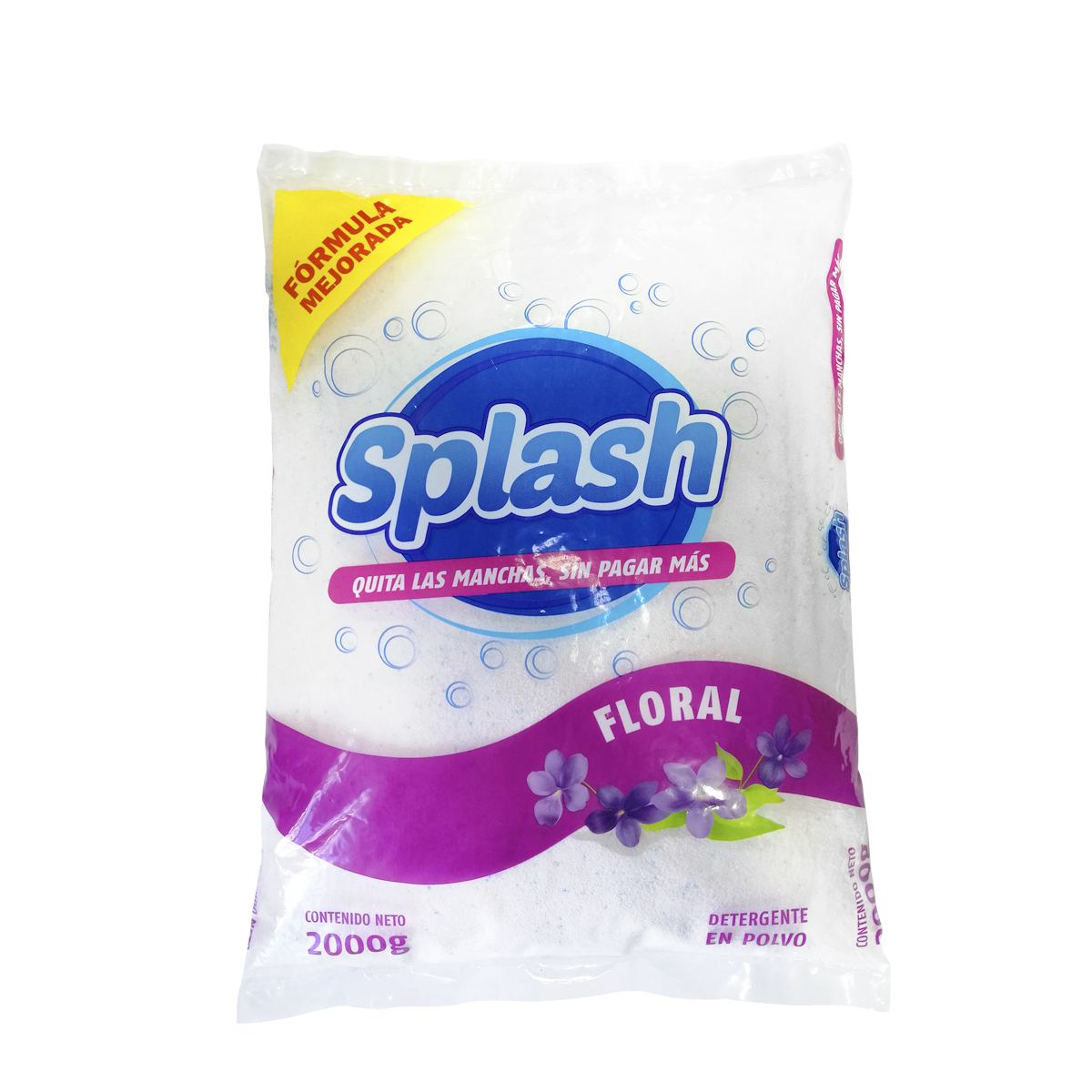 Detergente en polvo SPLASH 2kg Floral