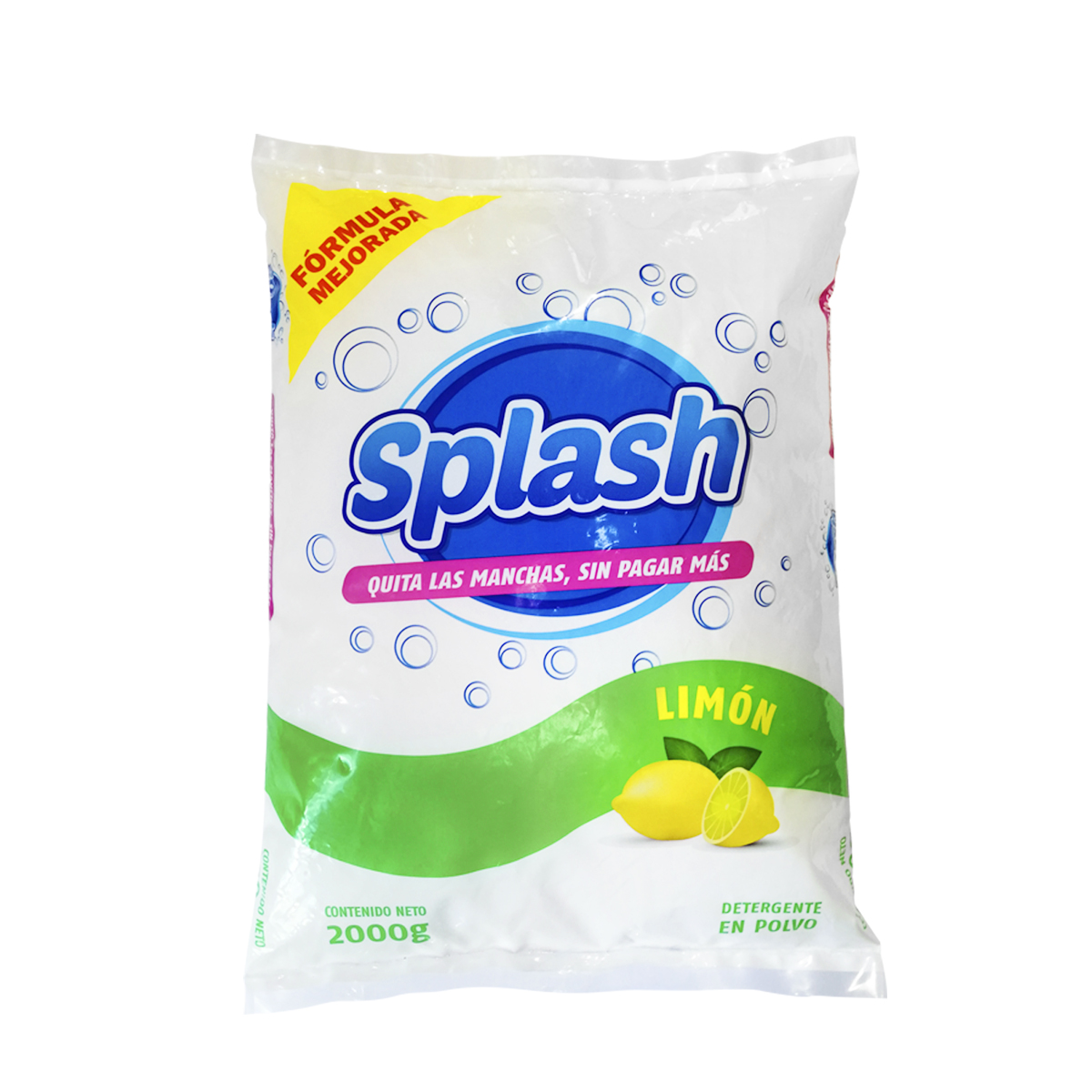 Deterge en polvo SPLASH 2kg Limón
