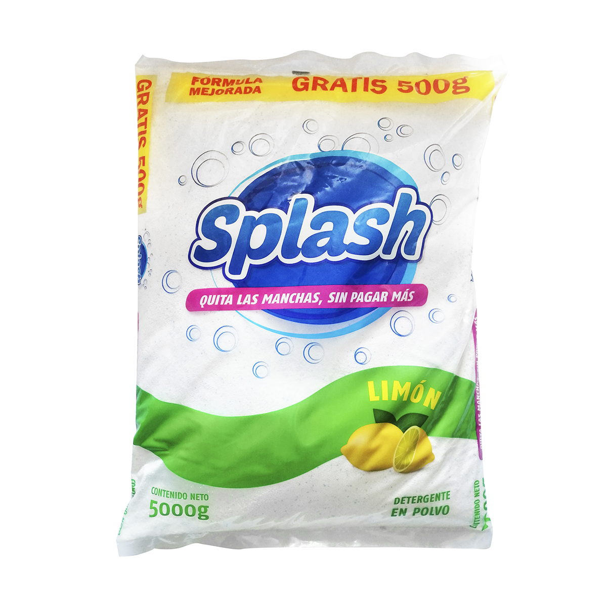 Detergente en polvo SPLASH 5kg Limón