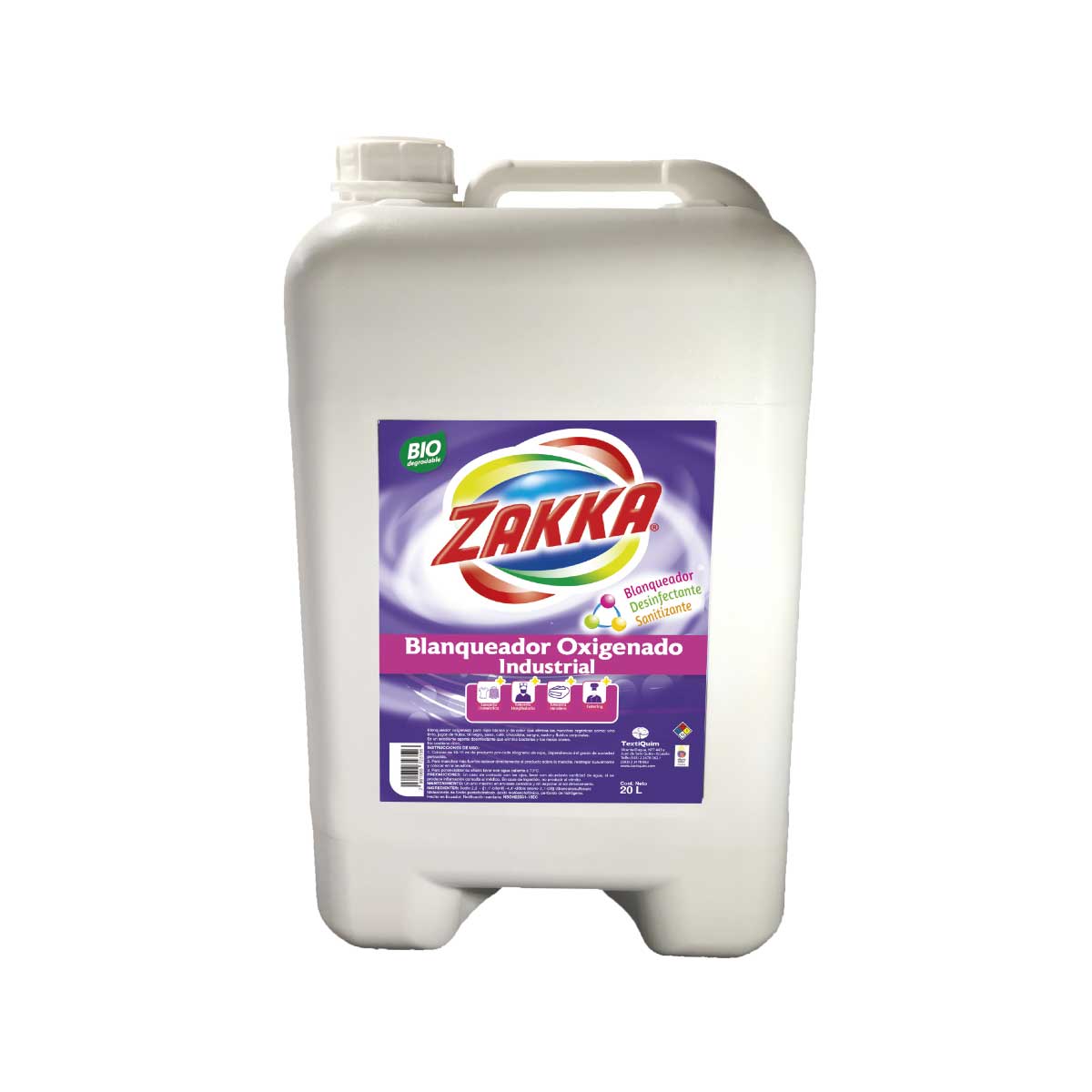 ZAKKA Blanqueador Oxigenado Industrial 20L