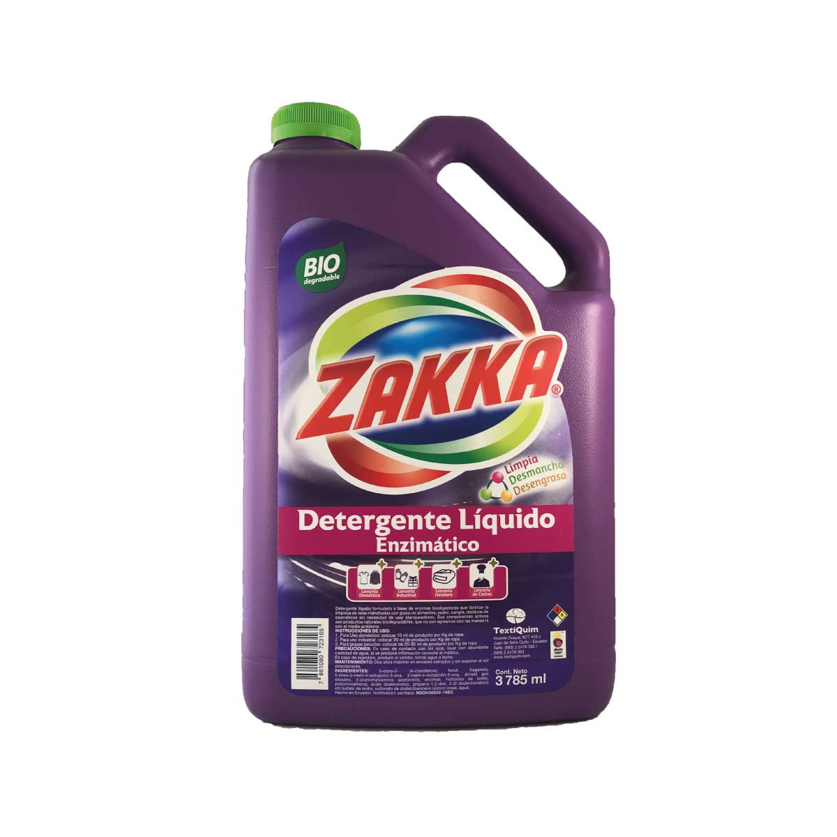 ZAKKA Detergente Líquido Enzimático 3785ml